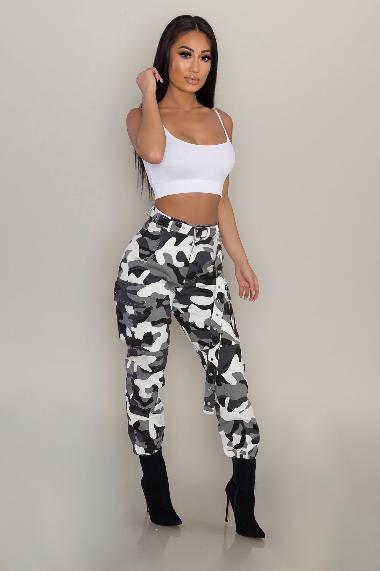 2019 Ladies Casual Fashion Camouflage Camo Long Pants Womens Trousers