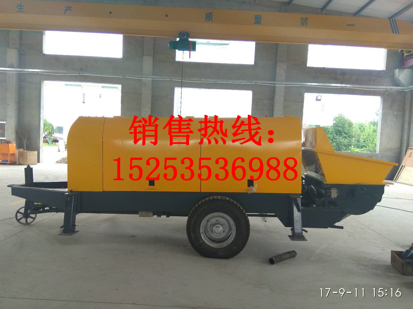 地泵 混凝土输送泵 输送0-5公分大骨料混凝土泵 高层建筑用的拖泵-阿里巴巴