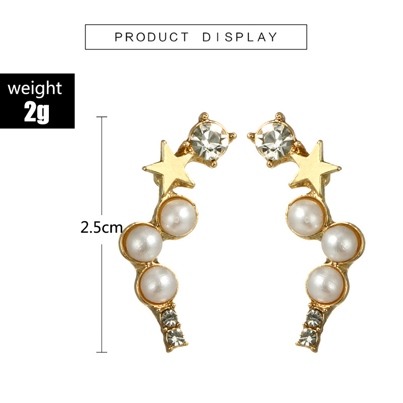 Fashion Pearl Diamond Earrings display picture 1