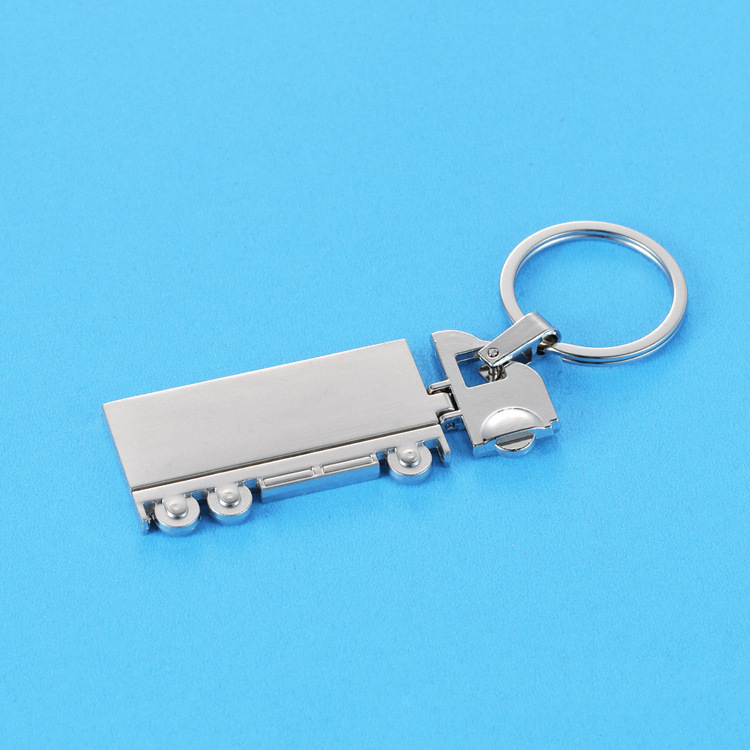 Simulation truck collection card model keychain container truck key ring factory wholesale laser LOGO