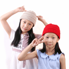 Star-shaped fashion children's hat, knitted beanie, round top winter warm knitted hat, factory wholesale