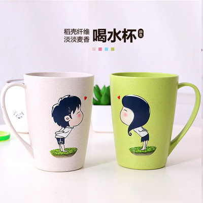 廠家直銷麥香漱口杯 環保麥稈料刷牙杯 印花飲料杯定制LOGO