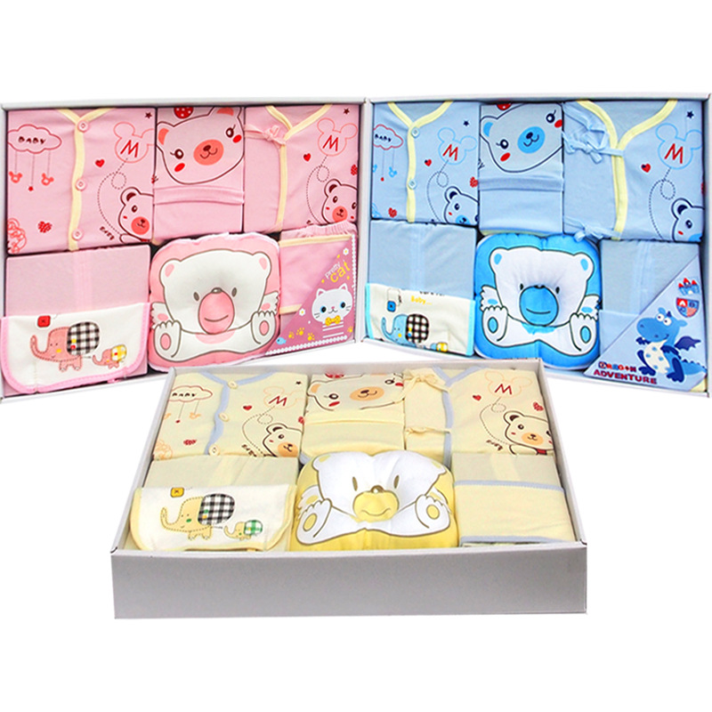 New products Special Offer pure cotton baby Gift box Newborn 0-6 A month men and women baby clothes suit Spring and summer