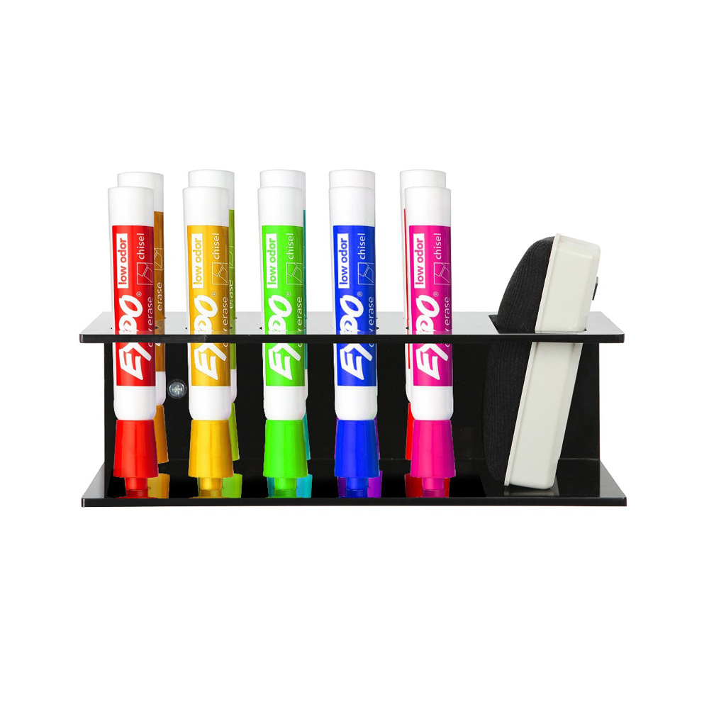 定制透明亚克力白板笔展示架 记号笔陈列架 黑板擦陈列架 笔架