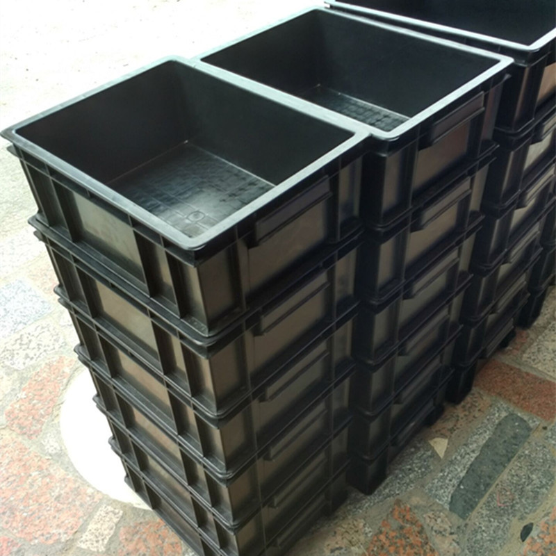 塑料防静电箱 黑色ESD塑胶框 导电塑料箱 电子零件箱 车间静电箱