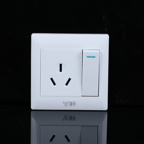 Type 86 switch socket household switch concealed wall switch household five-hole panel socket switch speed control switch