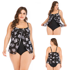 New fattening swimsuit shows slim union cardigan printing 