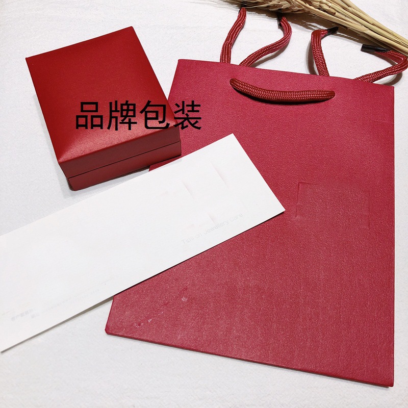 周手链项链包装盒戒指指环包装盒精美红色大福首饰饰品方盒