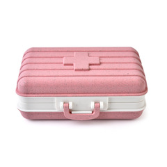 Portable RB260M Mini Travel Suitcase Small Medicine Box Six-Compartment Flip-Top Medicine Organizer Amazon Supply
