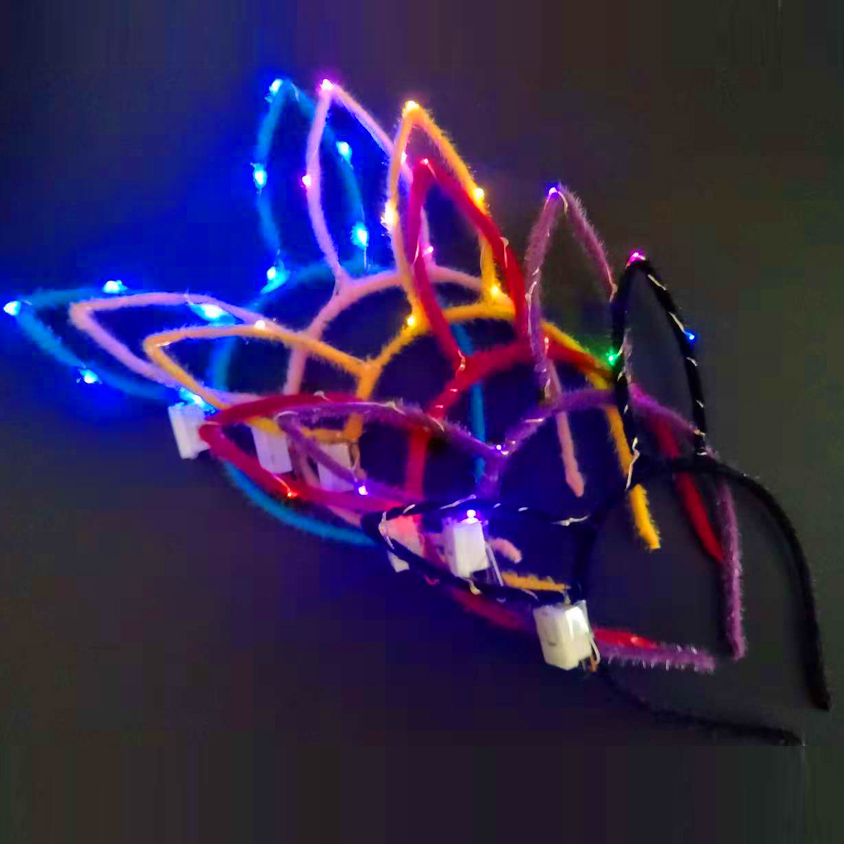 Luminous Cat Ears Flash Plastic Headdress display picture 18