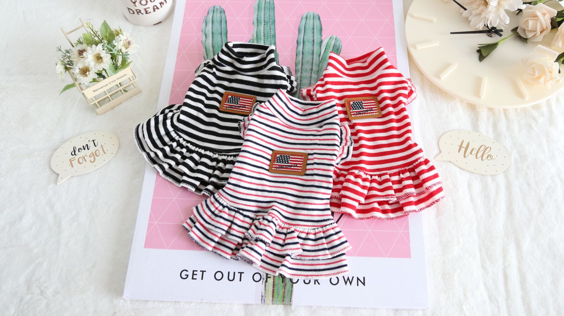 英伦风条纹打底裙