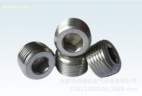 304不锈钢PT内六角NPT ZG R堵头喉塞油塞螺塞油堵1/81/43/81/23/4
