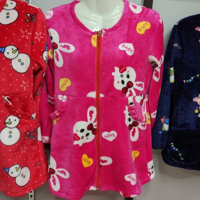 兒童外套加厚長袖韓版 法蘭絨罩衣寶寶帶拉鏈秋冬保暖 反穿衣