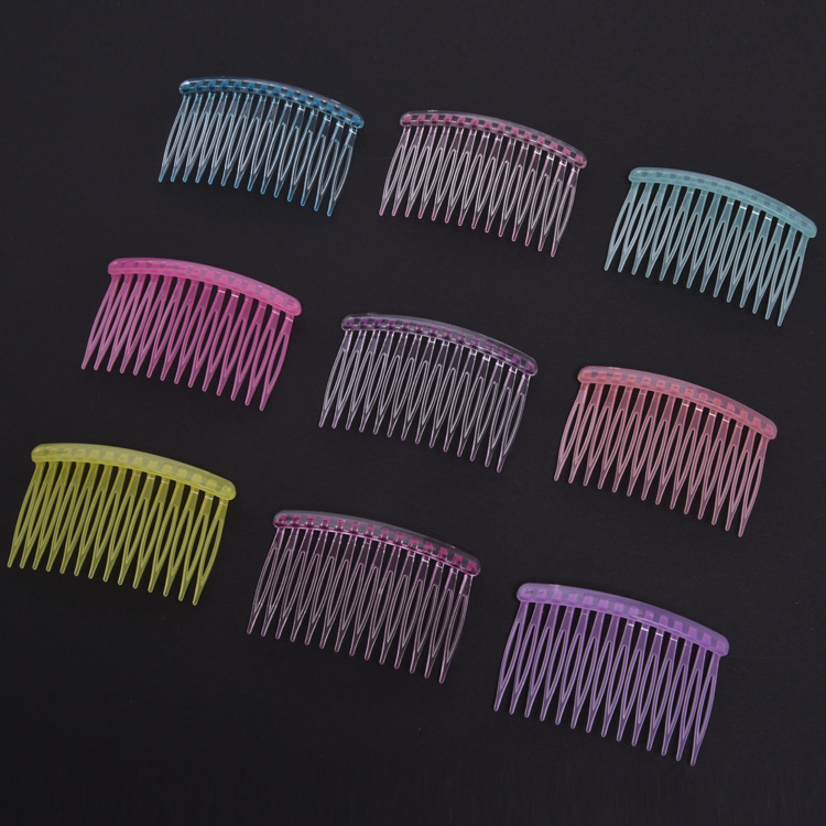 14 Jelly color children Combs DIY parts 2 yuan Stall Bangs Plastic Card issuance bride Versatile Insert comb