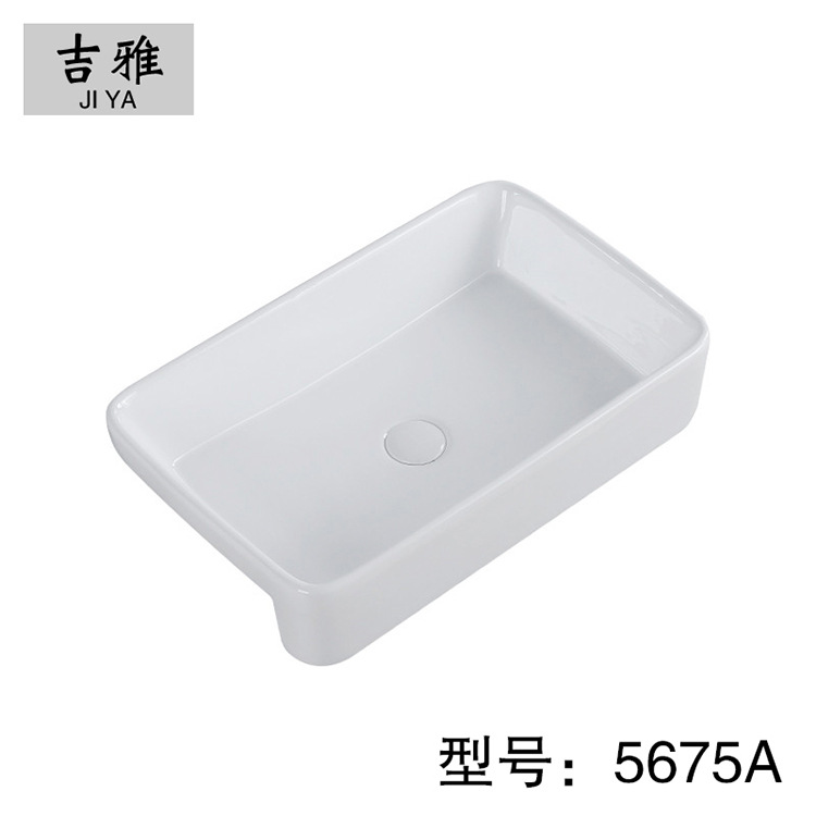 Venta al por mayor mesa de cerámica lavabo arte lavabo de cerámica baño rectangular lavabo Mesa arte Cuenca
