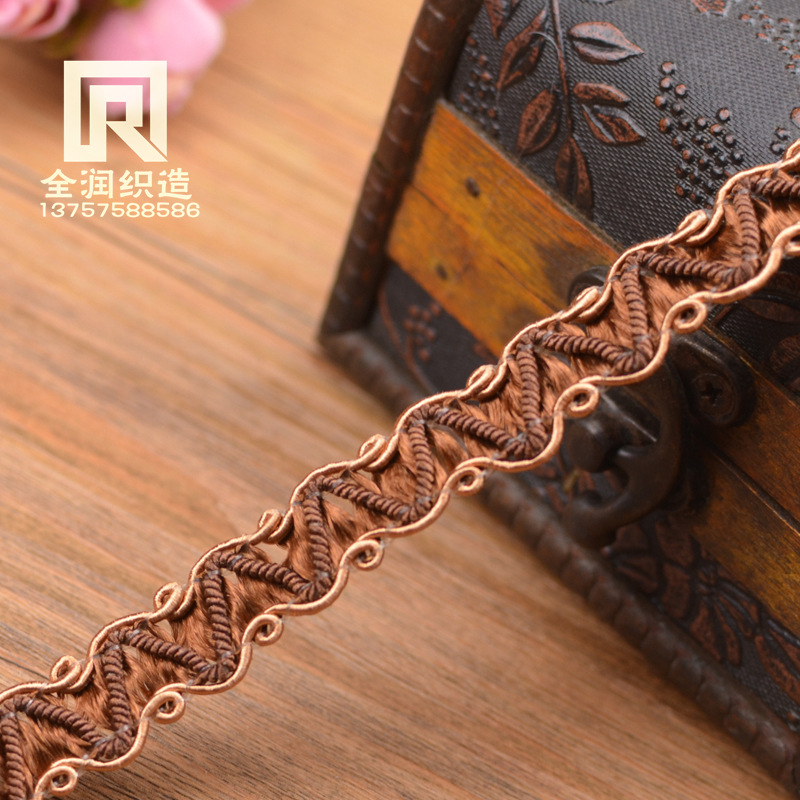 厂家货源 帘头装饰窄边 镶嵌花边 帘头小边