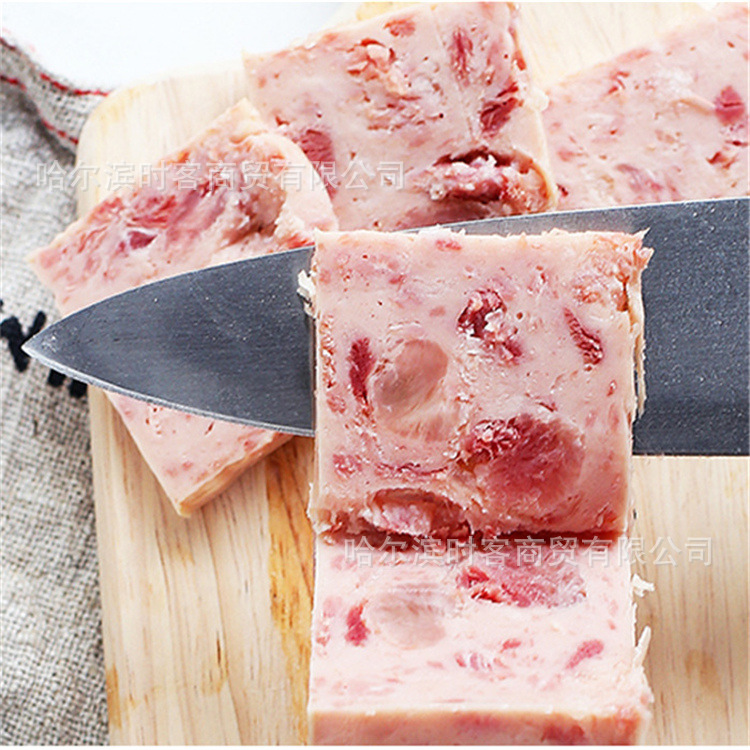 小白猪午餐肉 中粮天坛  火腿  肉罐头 即食午餐肉