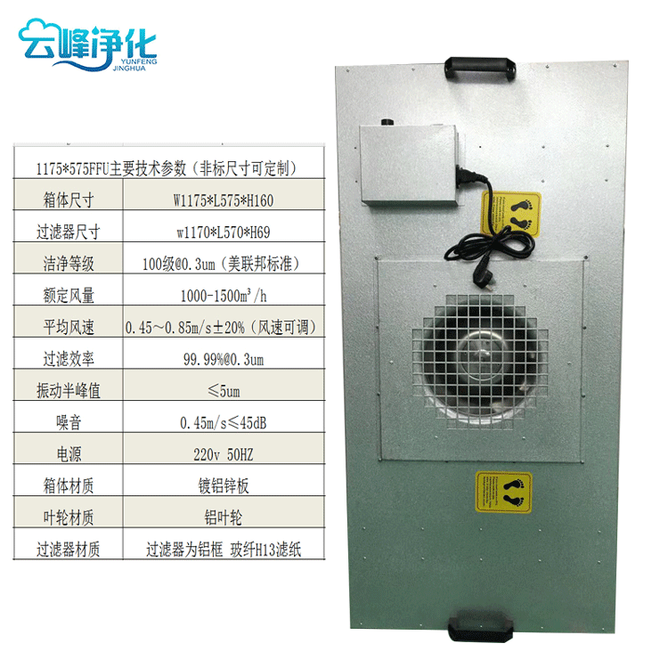 工业FFU机组无尘车间FFU风机过滤单元百级层流罩FFU空气净化器