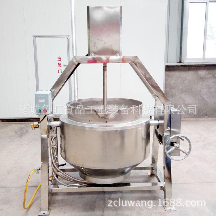 燃气导热油馅料夹层锅 多功能燃气夹层锅 厂家保修一年