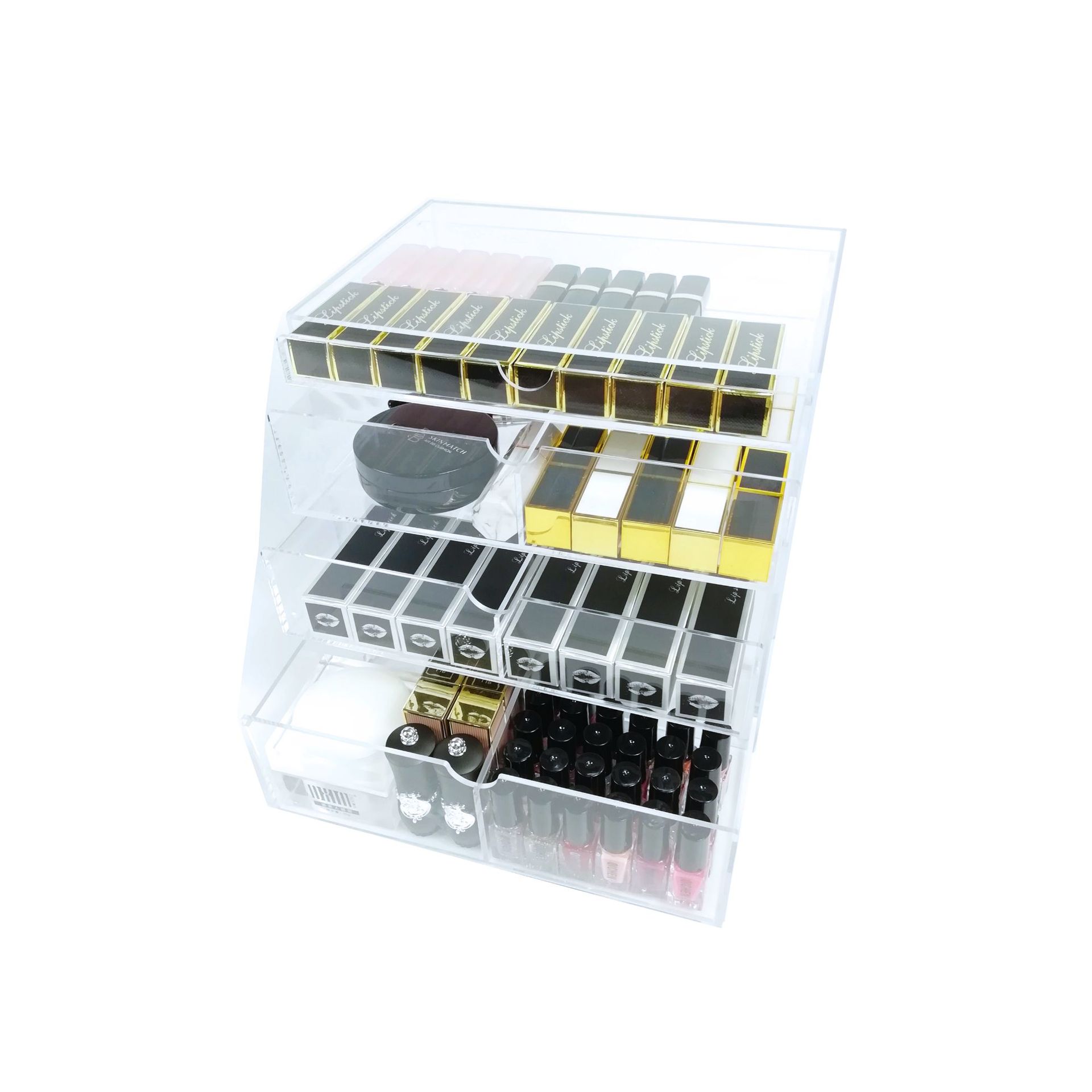 亚克力多功能化妆品收纳盒 透明有机玻璃梳妆台储物盒子定制