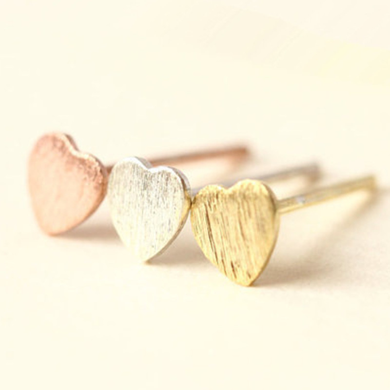 Peach Heart Love Earrings display picture 2