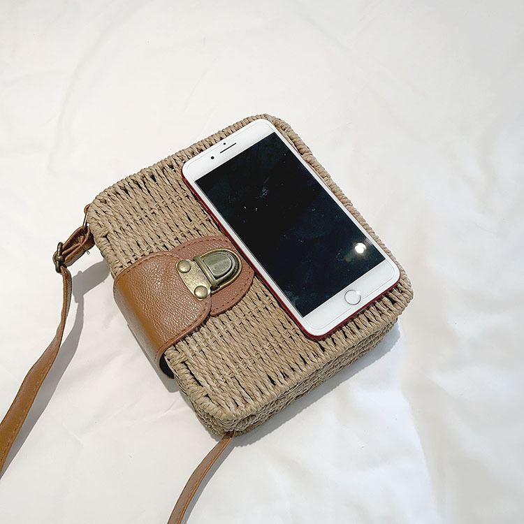 Summer New Beach Straw Bag Seaside Leisure Holiday Small Square Bag Woven Bag Wholesale display picture 10