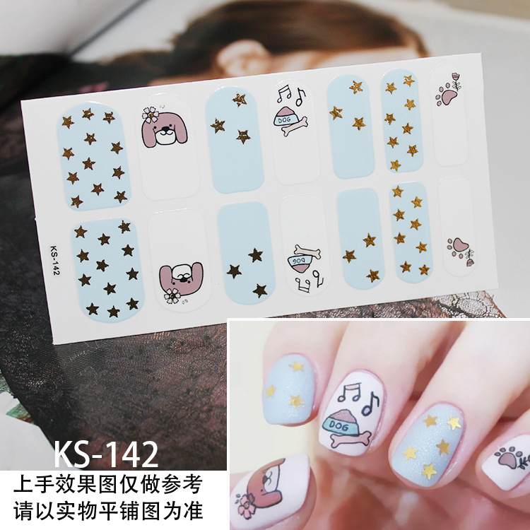 KS142可爱卡通款美甲贴纸 十四小贴 防水持久粘性好美甲全贴|ms