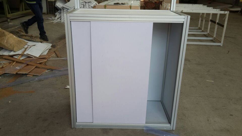 鑫淼展览展示展架展柜铝型材 可拆卸展柜展桌 铝合金展柜  联板铝