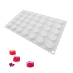 35連圓柱慕斯巧克力硅膠蛋糕模具silicone cakeDIY烘焙夾心甜點模