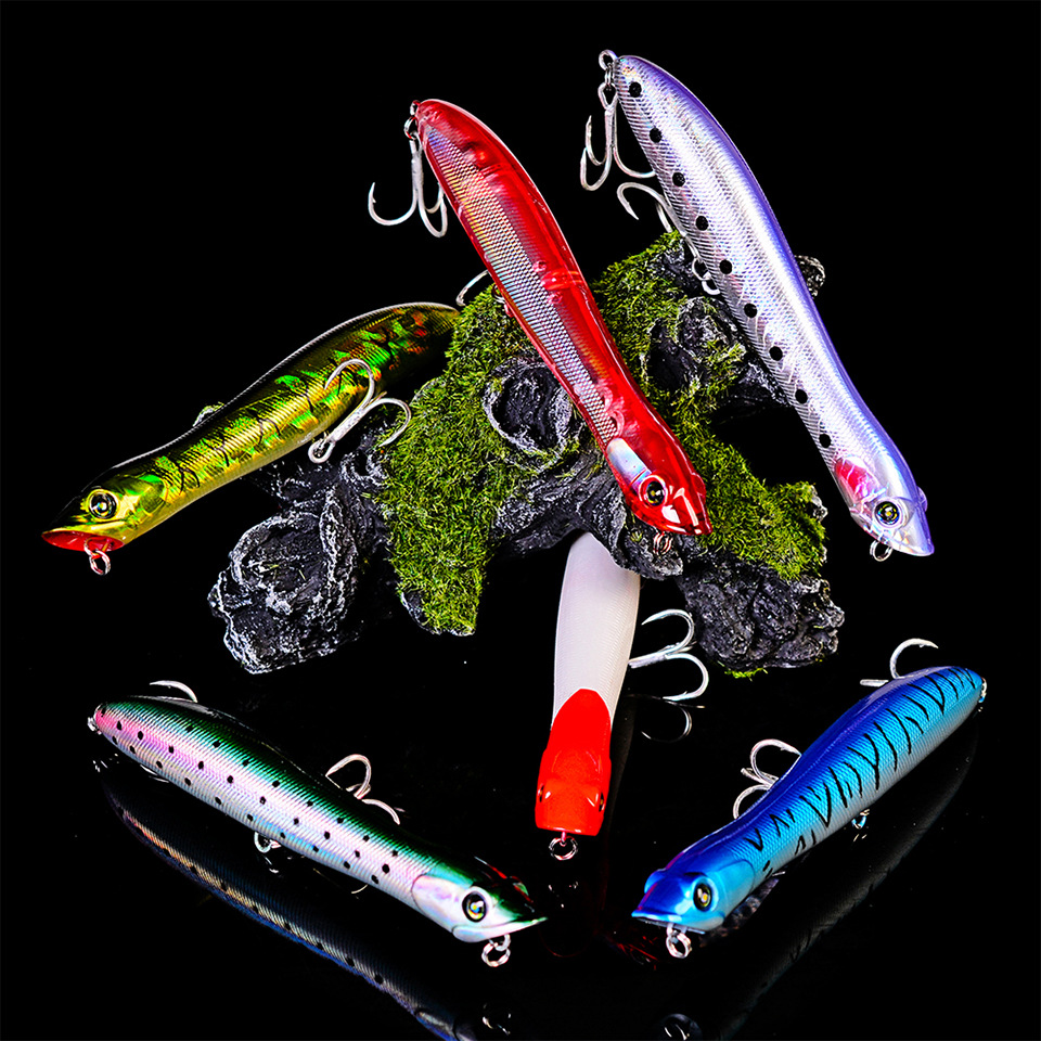 Floating Popper Fishing Lures 125mm 19g Hard Plastic Baits Fresh Water Bass Swimbait Tackle Gear