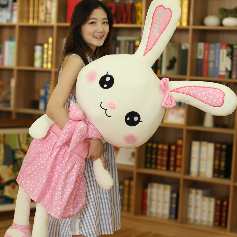 Genuine skirt rabbit doll plush toy whit...