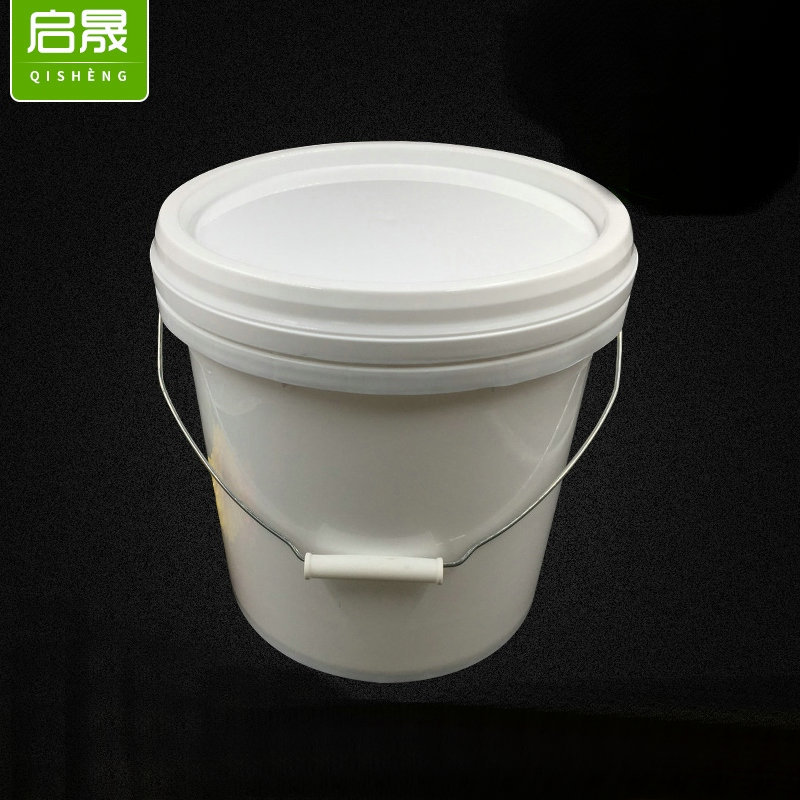 厂家供应塑料桶 20L圆形白色包装塑料桶塑料涂料桶润圆桶滑油桶