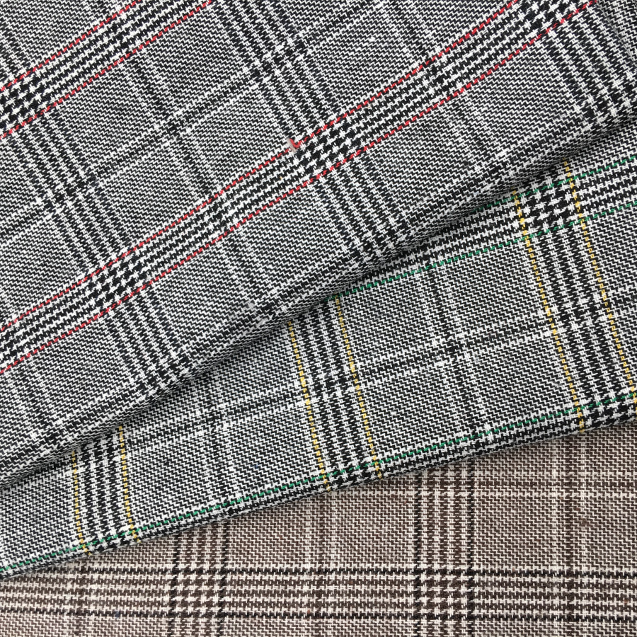 2018秋冬款 千鸟格 经典款型 涤棉 女士外套 小西装面料 现货供应