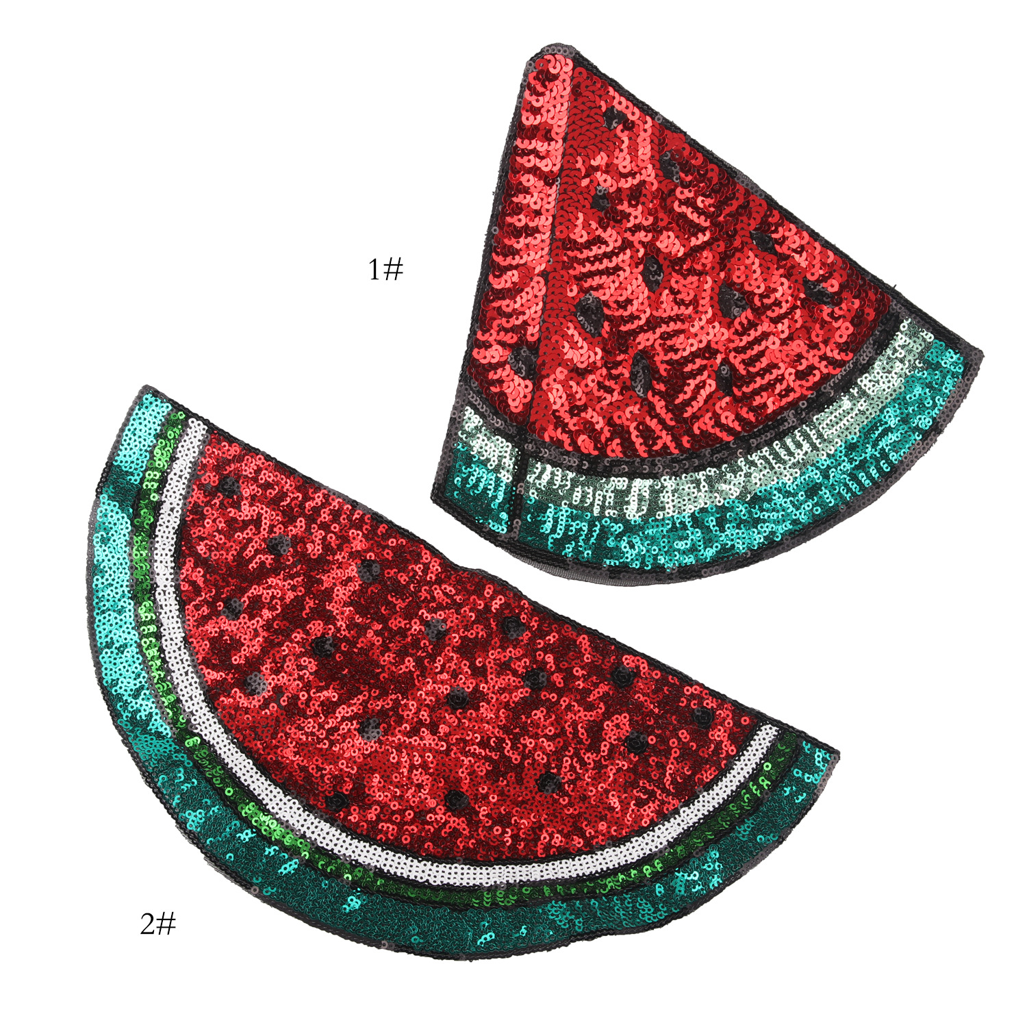 精品卡通大号亮片西瓜刺绣布贴补丁贴 服装辅料包包装饰DIY 吊牌