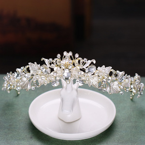 Hairpin hair clip hair accessories for women Sell handmade crown gold and silver alloy water diamond crown lady wedding dress headdress crown