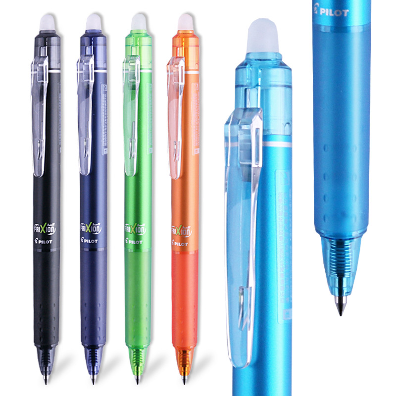 (2개) BAILE 지울 수있는 펜 LFBK-23EF 프레스 젤 펜 0.5 멀티 컬러 핸드 계정 컬러 펜 쓰기 온도 제어 컬러 펜