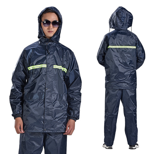Changzhou Red Fudou raincoat split suit reflective men's and women's adult riding motorcycle double-layer raincoat and rain pants suit