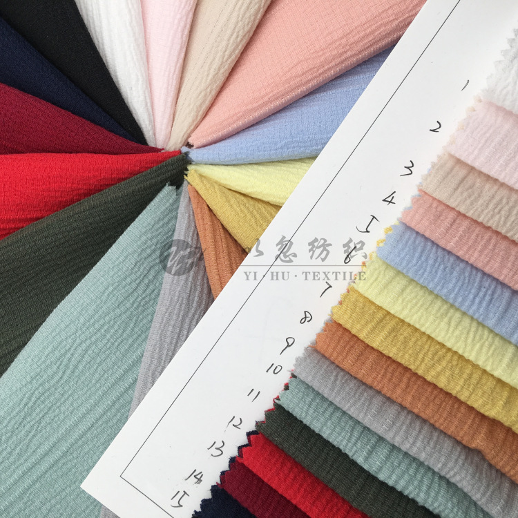 弹力滚条素色 时尚色织面料 2019年春夏新款 男女童装通用衬衫