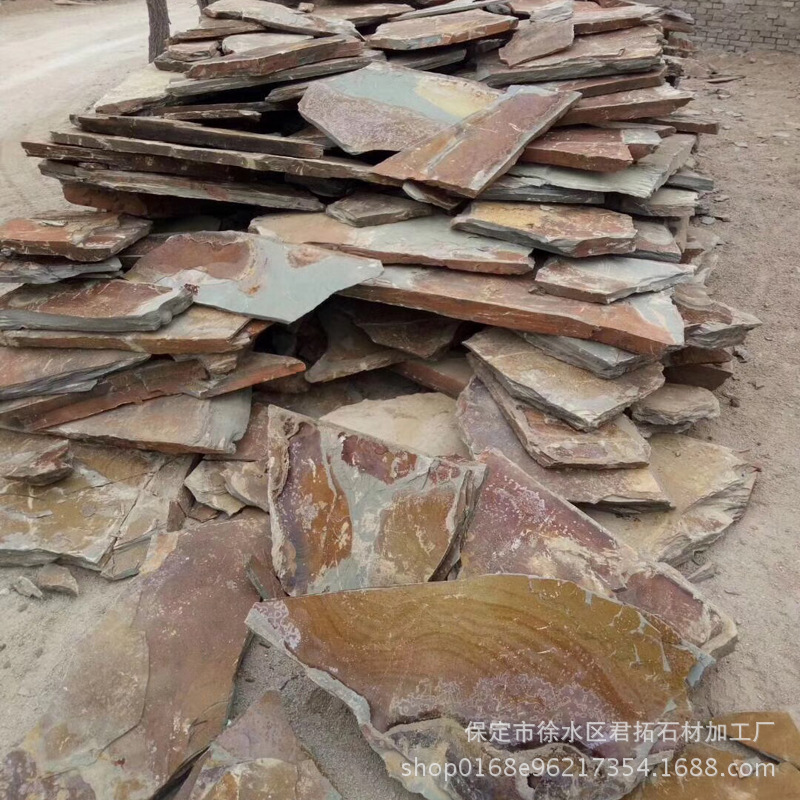 供应山东板岩自然面片石 护坡浆砌毛石片石 河道河渠公路护坡石块-阿里巴巴