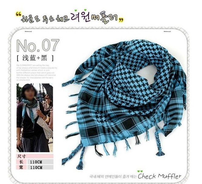 Unisex Fashion Lattice Cotton And Linen Tassel Cotton Linen Scarves display picture 10