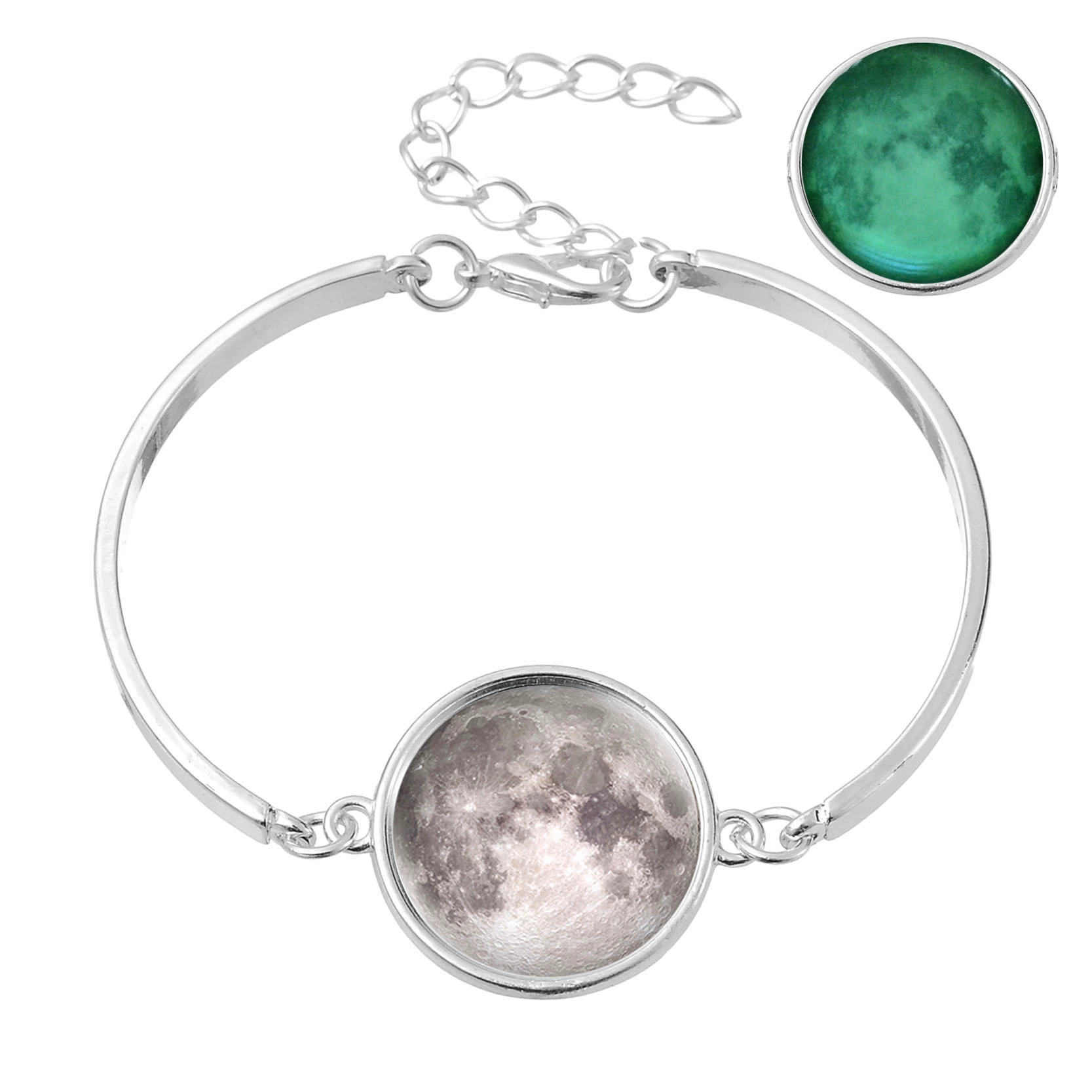 Луна, звёздное небо, модный металлический браслет, 2018 год, Aliexpress, новая коллекция, с камнем, европейский стиль