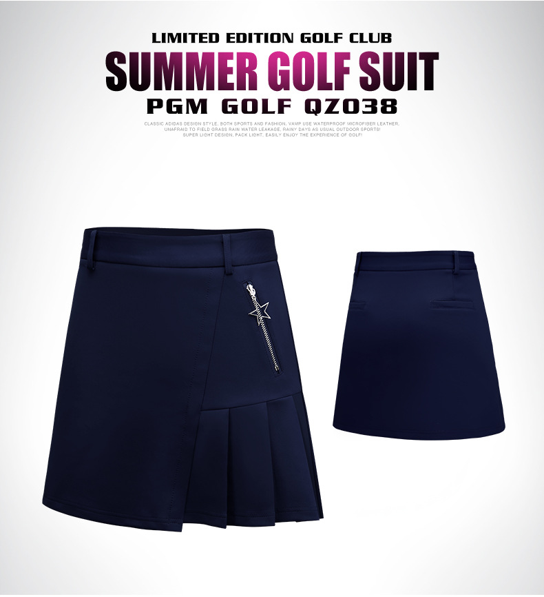 Váy golf nữ xếp ly ngắn mùa hè — QZ038 Màu Đỏ, QZ038 màu xanh lam, QZ038 màu trắng, QZ038 màu xanh hải quân chi tiết 10