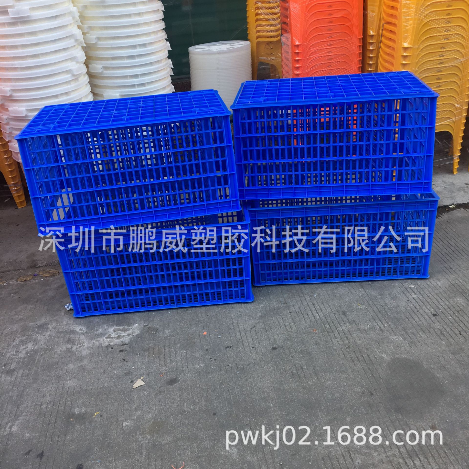 批发南山环保周转萝网格水果运输大号筐塑胶萝可带轮子制衣厂专用