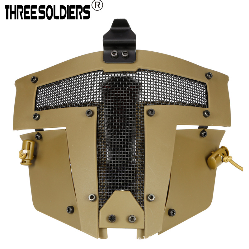 新款军迷户外全脸防护面具 铁武士护脸面罩 可挂头盔野战CS装备