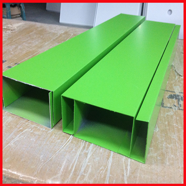 厂家供应U槽铝方通 彩色铝方通 车站室内吊顶铝天花 木纹铝方管