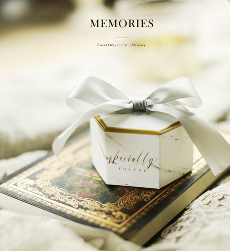 Marble wedding candy wrapping paper box European style wedding candy box creative wedding