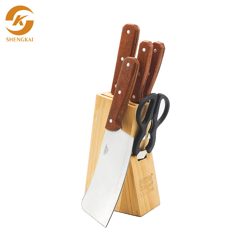 direct deal Stainless steel Kitchen Knives 7 sets Practical cutter Rivers and lakes Box gift suit