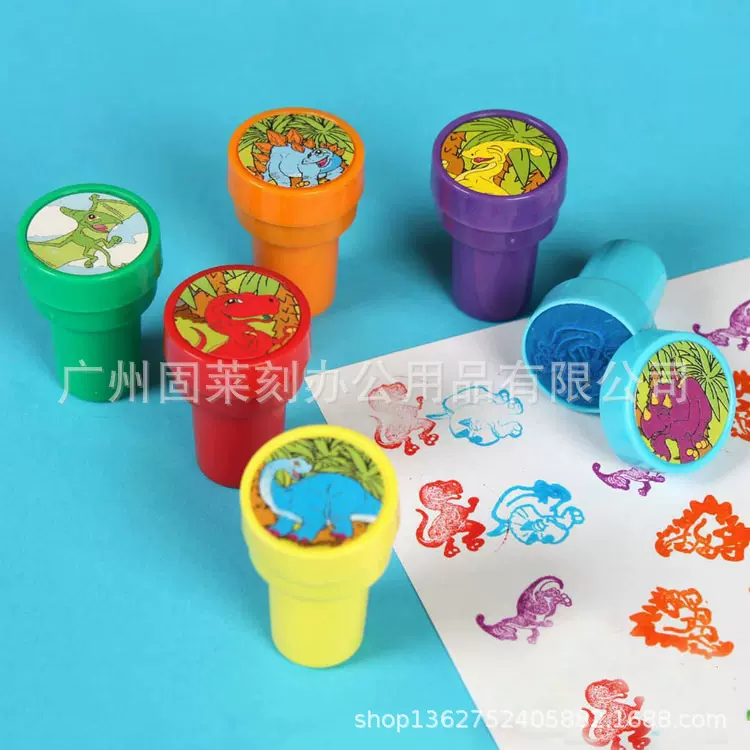 圣诞玩具印章老人雪人麋鹿姜饼人图案 海洋动物恐龙出墨玩具印章