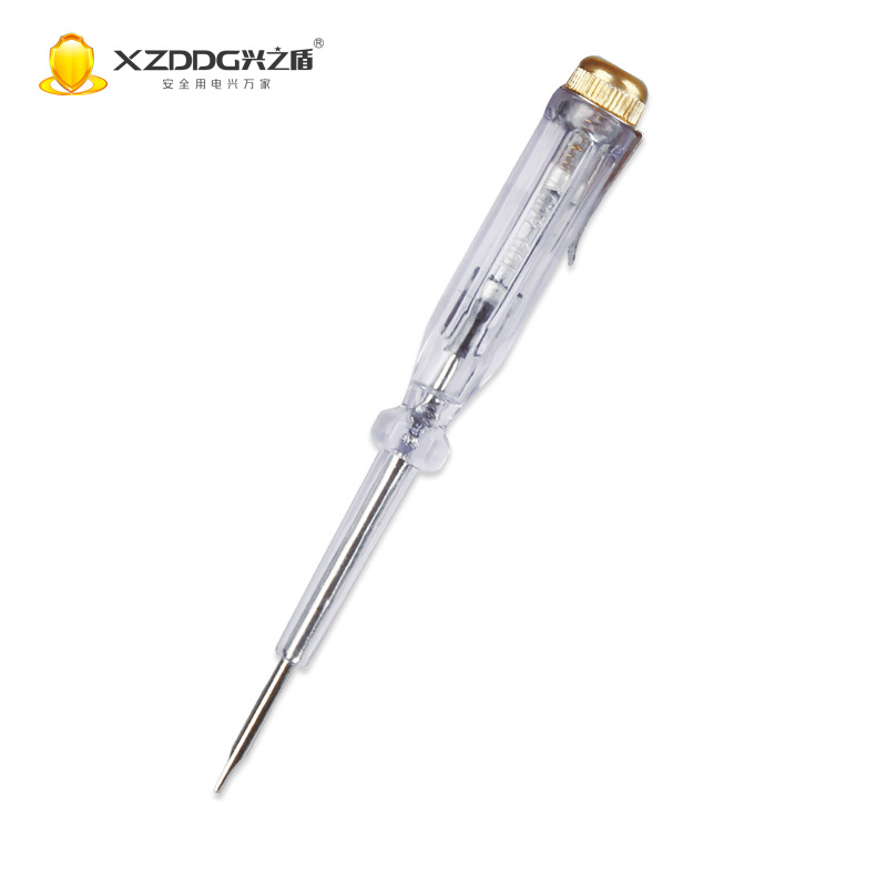 Electric Test Pen Flat-head Screwdriver Contact Belt Clip Test Pen Electrician Electric Pen Household Electric Test Pen