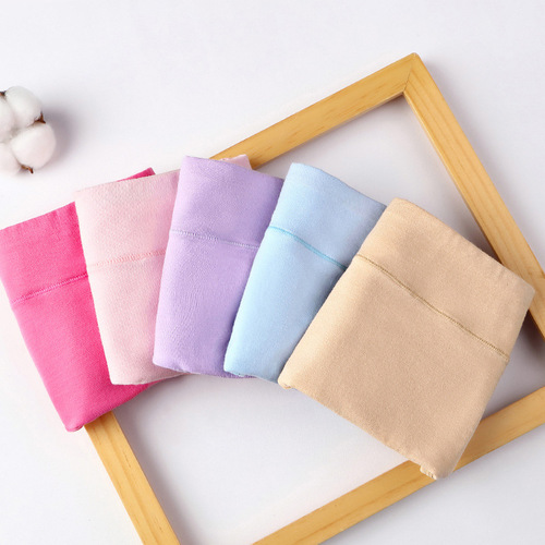 Women's seamless underwear pure cotton cotton crotch girls' cotton fabric mid-waist sexy girls' briefs spring and summer